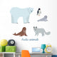 Set Arctic Animals Wall Decal Sticker Set