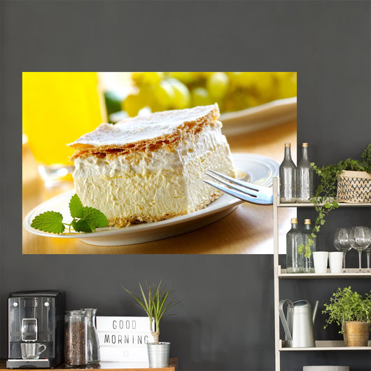 cream and custard pastry Wall Mural
