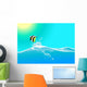 water wave and jumping fish Wall Mural