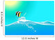 water wave and jumping fish Wall Mural