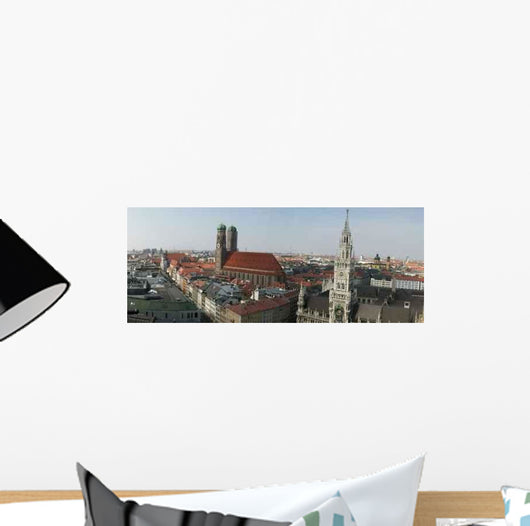 Skyline Munich with Frauenkirche Wall Decal Design 2