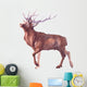Watercolor Realistic Deer Forest Wall Decal