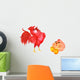 Rooster and Hen Wall Stickers Wall Decal
