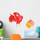 Rooster and Hen Wall Stickers Wall Decal