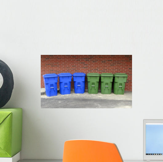 Recycling Bins Wall Decal