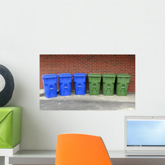 Recycling Bins Wall Decal
