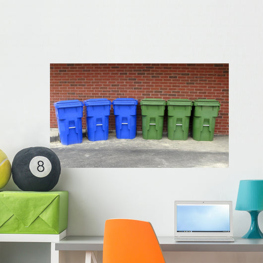 Recycling Bins Wall Decal