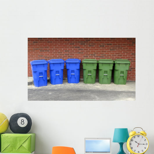 Recycling Bins Wall Decal