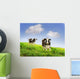 Friesan Milking Cows Green Wall Decal