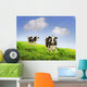Friesan Milking Cows Green Wall Decal