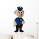 Cute Police Dog Cartoon Wall Decal