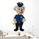 Cute Police Dog Cartoon Wall Decal