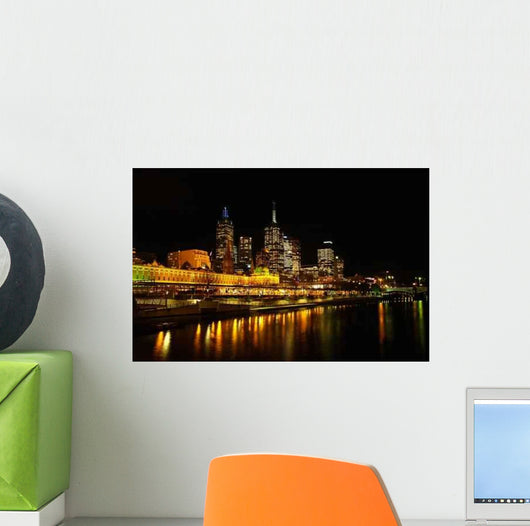 Melbourne Flinders Station Night Wall Decal