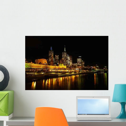 Melbourne Flinders Station Night Wall Decal