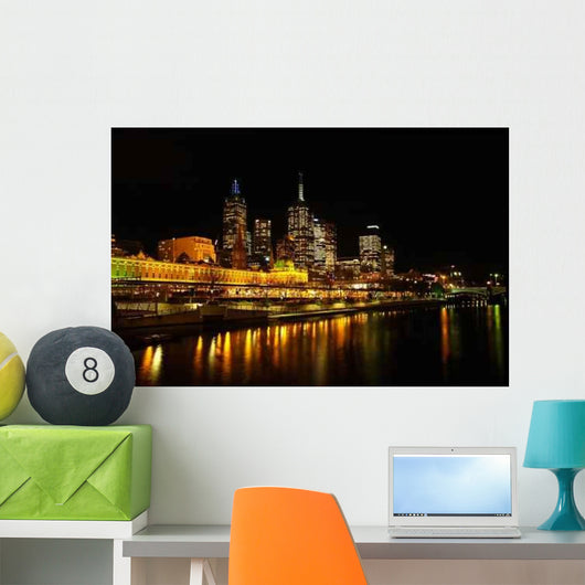 Melbourne Flinders Station Night Wall Decal
