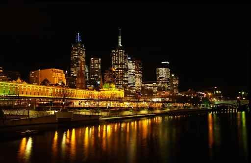 Melbourne Flinders Station Night Wall Decal