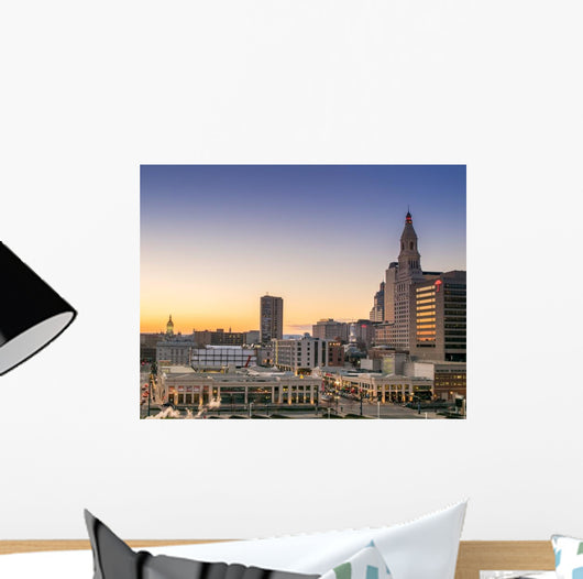 Sunset City Hartford Connecticut Wall Decal