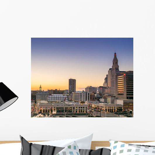 Sunset City Hartford Connecticut Wall Decal