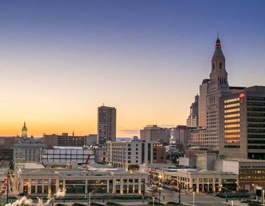 Sunset City Hartford Connecticut Wall Decal