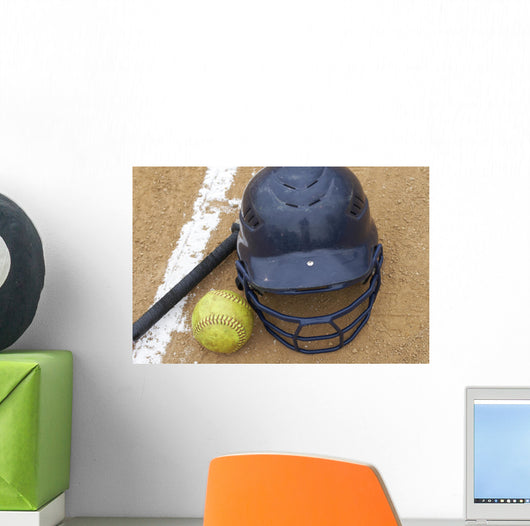 Softball Scene Wall Decal