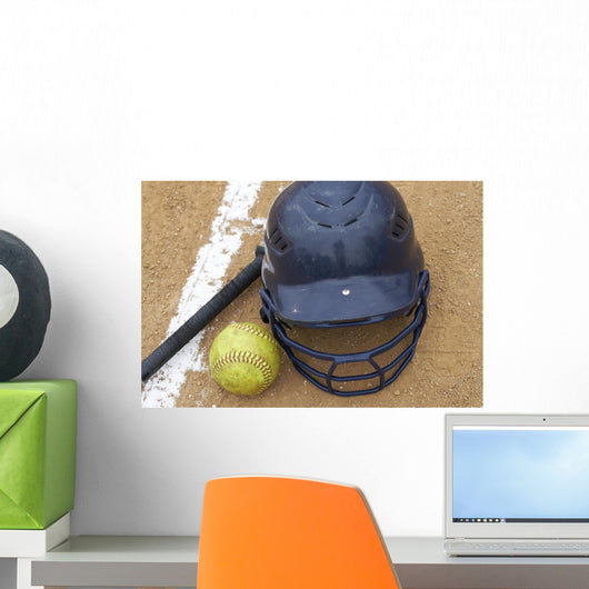 Softball Scene Wall Decal