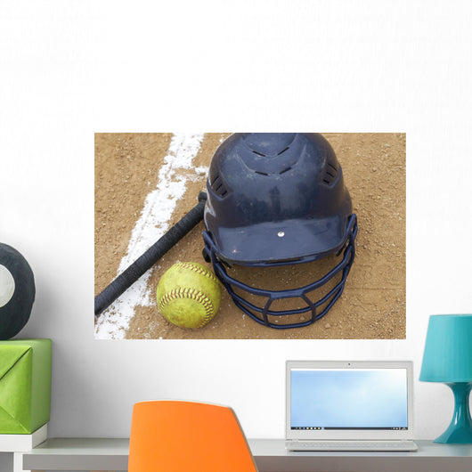Softball Scene Wall Decal