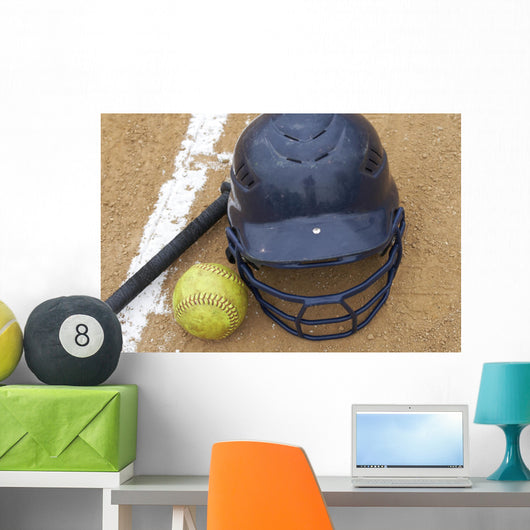 Softball Scene Wall Decal