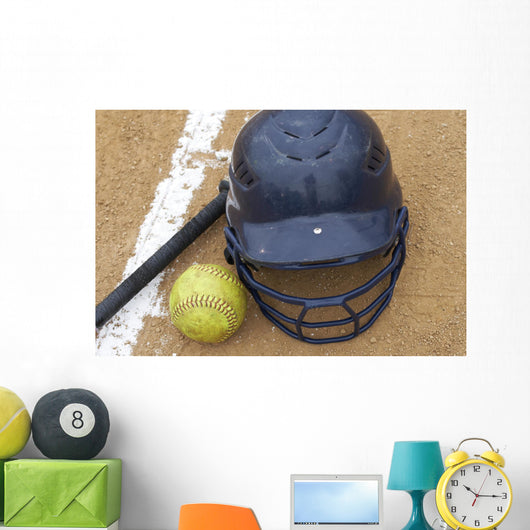 Softball Scene Wall Decal