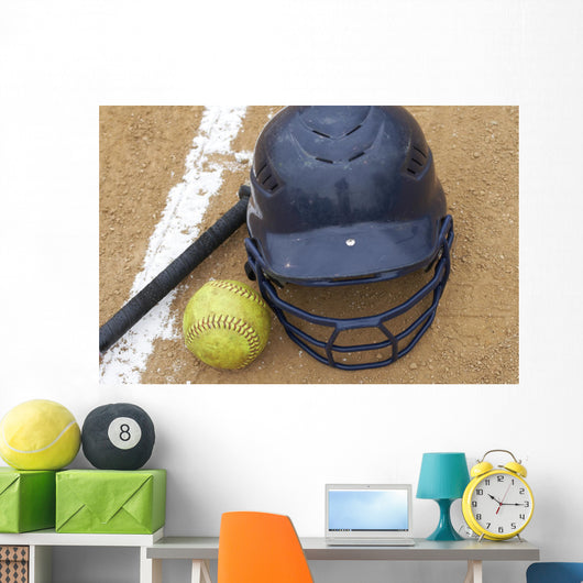 Softball Scene Wall Decal