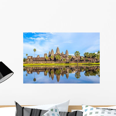 Angkor Wat Cambodia Wall Decal shown on a wall