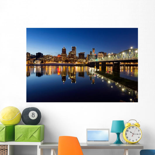 Portland Downtown Skyline Winter Wall Decal