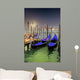 Venice Docked Gondolas Wall Decal