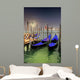 Venice Docked Gondolas Wall Decal