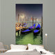 Venice Docked Gondolas Wall Decal