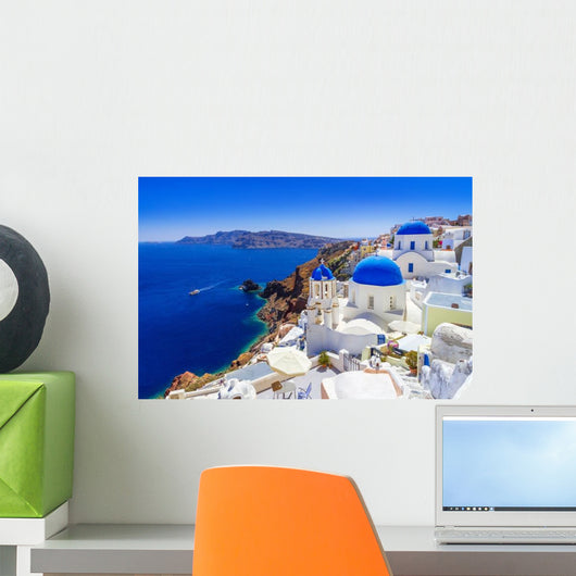 Beautiful Oia Town Santorini Wall Decal