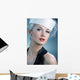 Beautiful Young Woman White Wall Decal