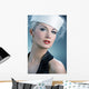 Beautiful Young Woman White Wall Decal