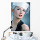 Beautiful Young Woman White Wall Decal