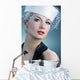 Beautiful Young Woman White Wall Decal