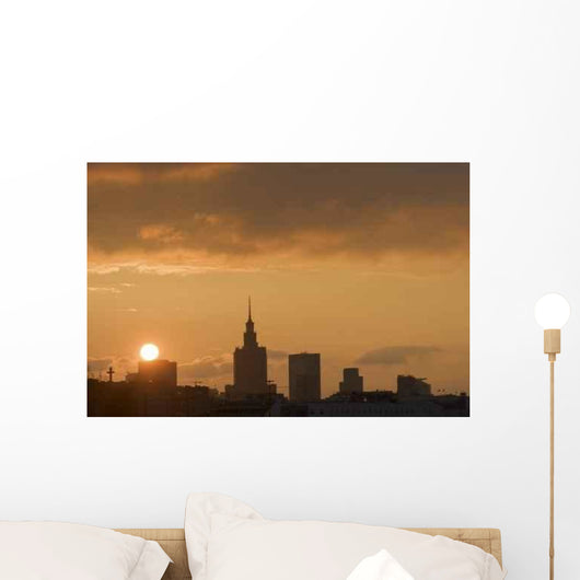 Sunset over Warsaw Wall Decal
