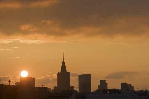 Sunset over Warsaw Wall Decal