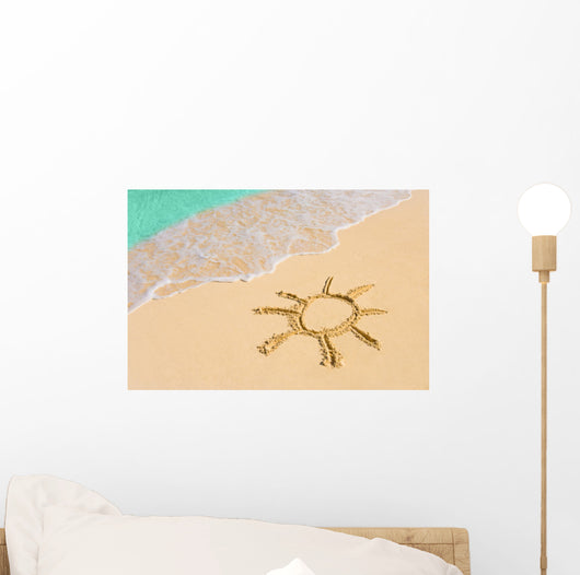 Drawing Sun Beach Wall Decal