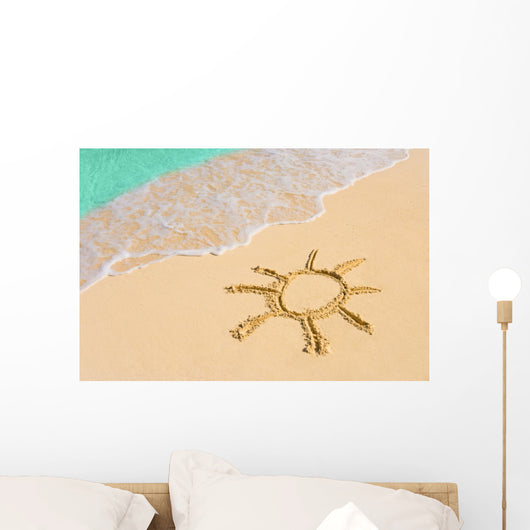 Drawing Sun Beach Wall Decal
