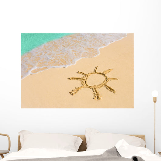 Drawing Sun Beach Wall Decal