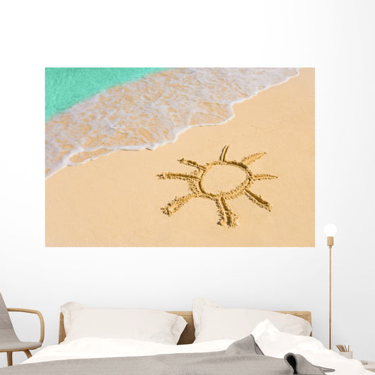 Drawing Sun Beach Wall Decal