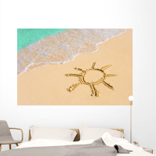 Drawing Sun Beach Wall Decal