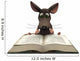 Cartoon Mouse Reading Wall Decal