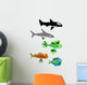 Set 5 Fishes Wall Stickers Wall Decal