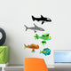 Set 5 Fishes Wall Stickers Wall Decal