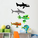 Set 5 Fishes Wall Stickers Wall Decal